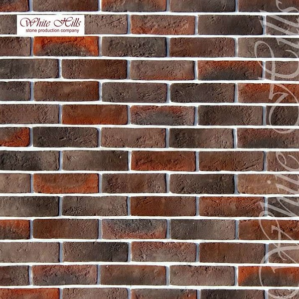 321-40 White Hills Облицовочный кирпич «Кельн брик» (Cologne brick), темно-коричневый, плоскостной.